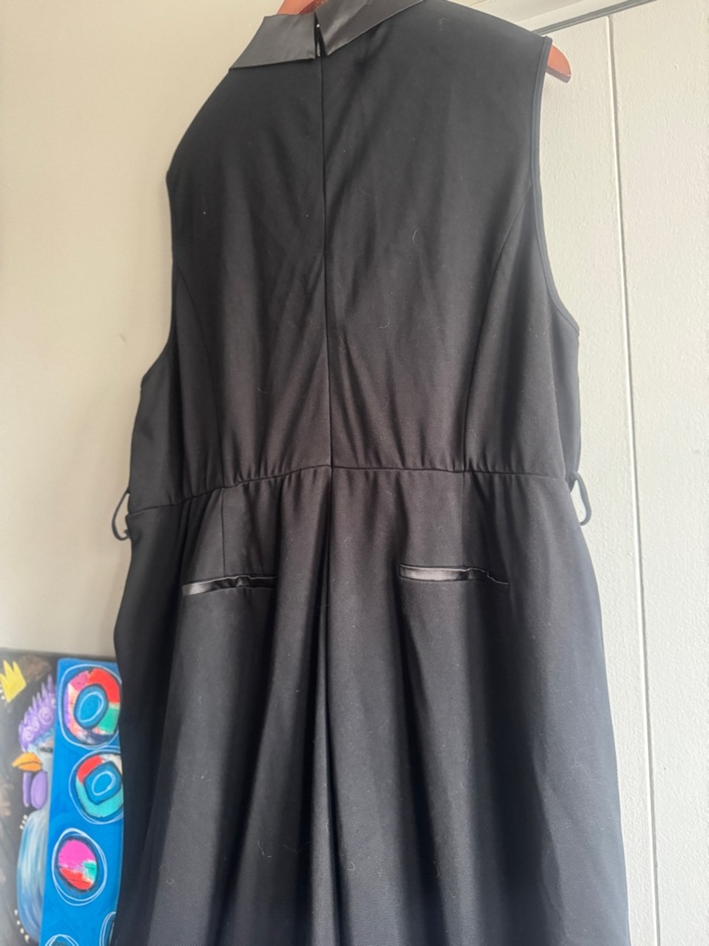 Torrid Studio Tuxedo Jumpsuit Black Satin Accent Wide Leg Plus Size 30 - Picture 10 of 14